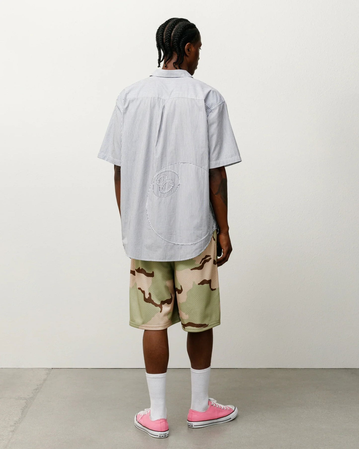 STUSSY BOXY SS SHIRT 8 BALL STRIPE