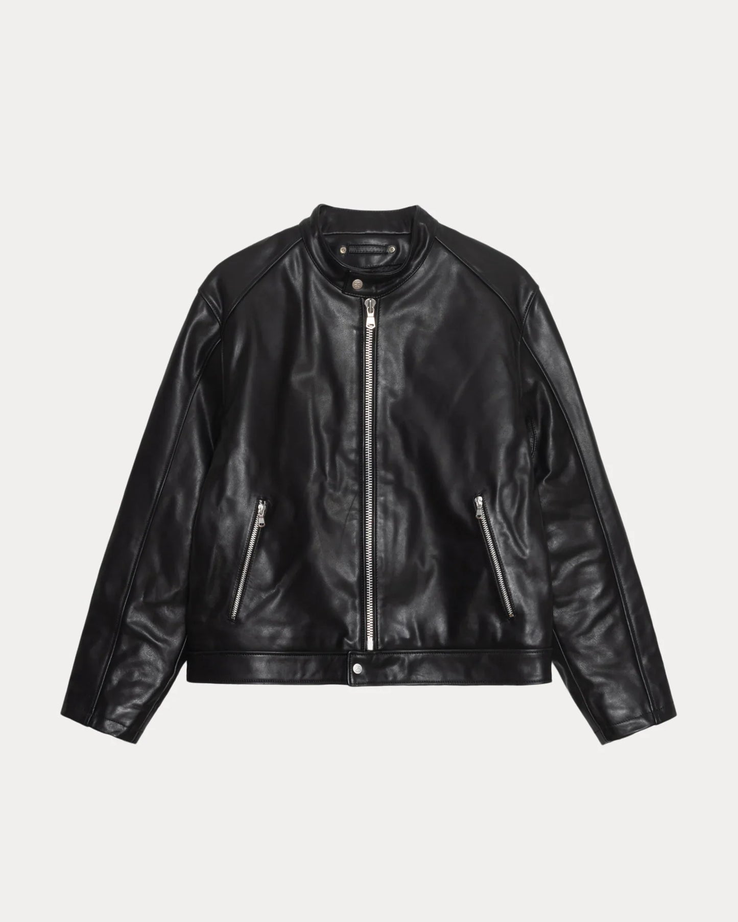 STUSSY CAFE RACER LEATHER JACKET