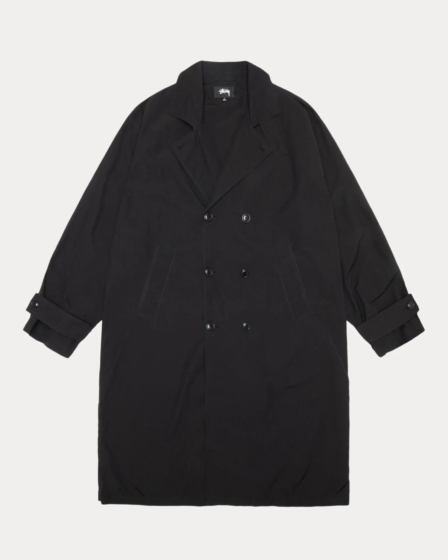STUSSY LIGHTWEIGHT SURFMAN TRENCH BLACK