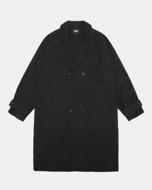 STUSSY LIGHTWEIGHT SURFMAN TRENCH BLACK